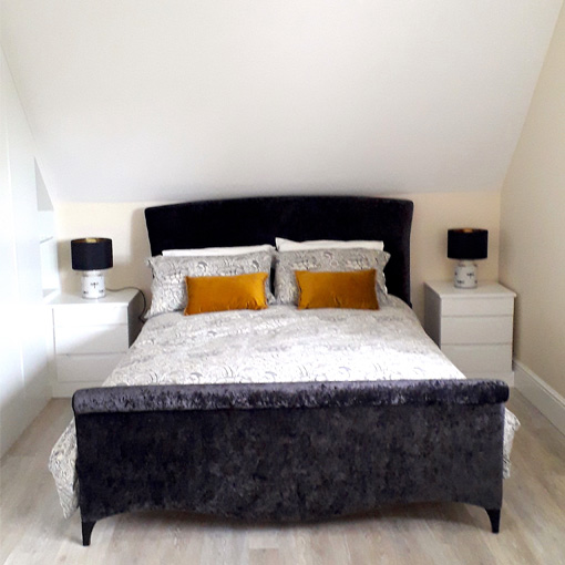 Arles King Bed in J Brown Modena Black